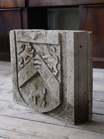 Carved limestone Heraldic Tablet