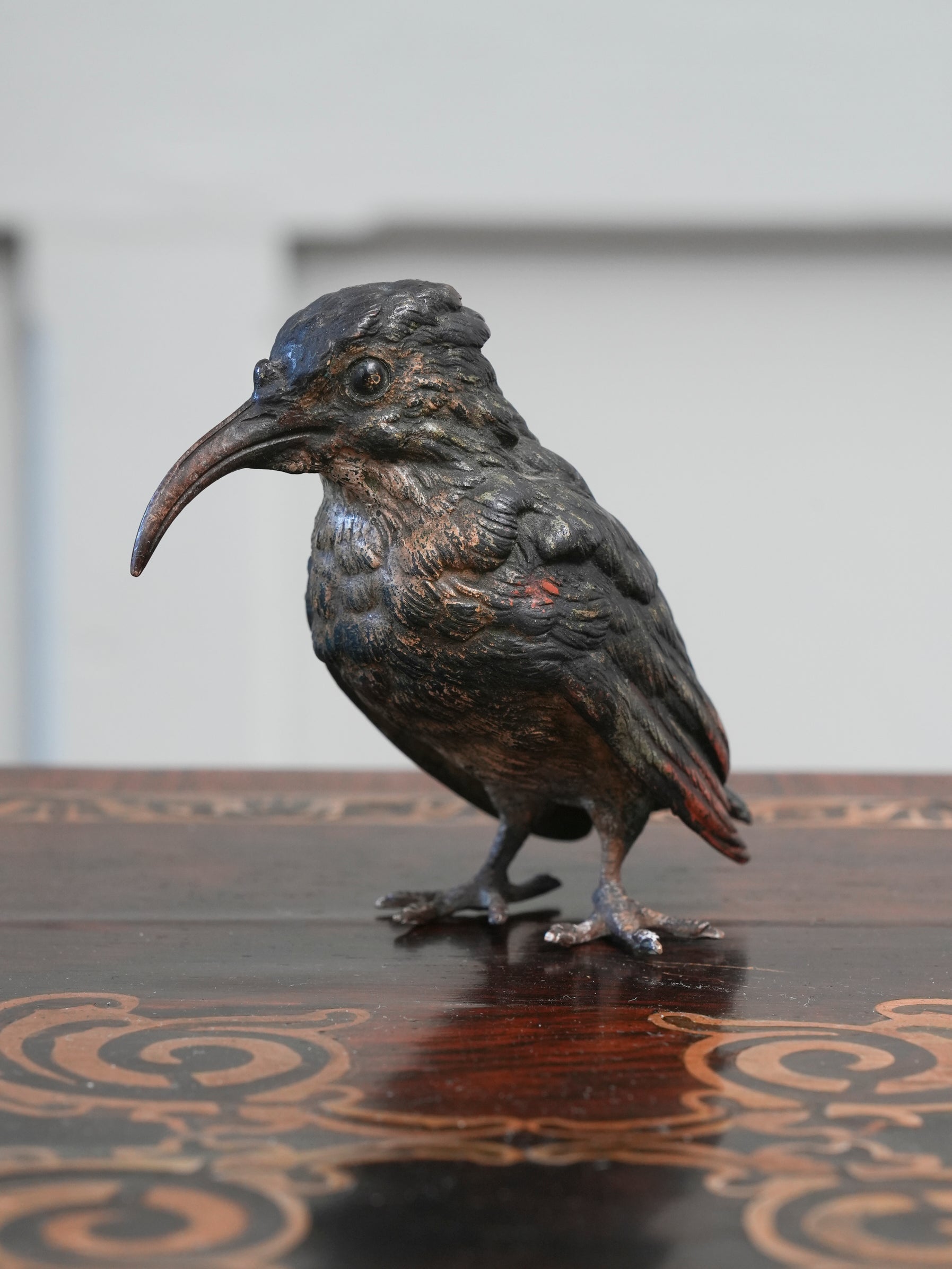 A Cold Painted Bronze Bird