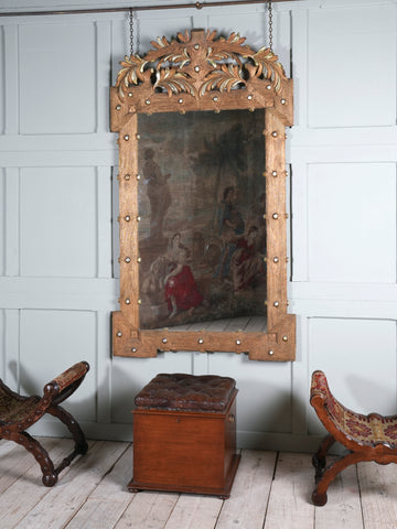 A 19th Century Baltic Faux Timber Gilt Mirror