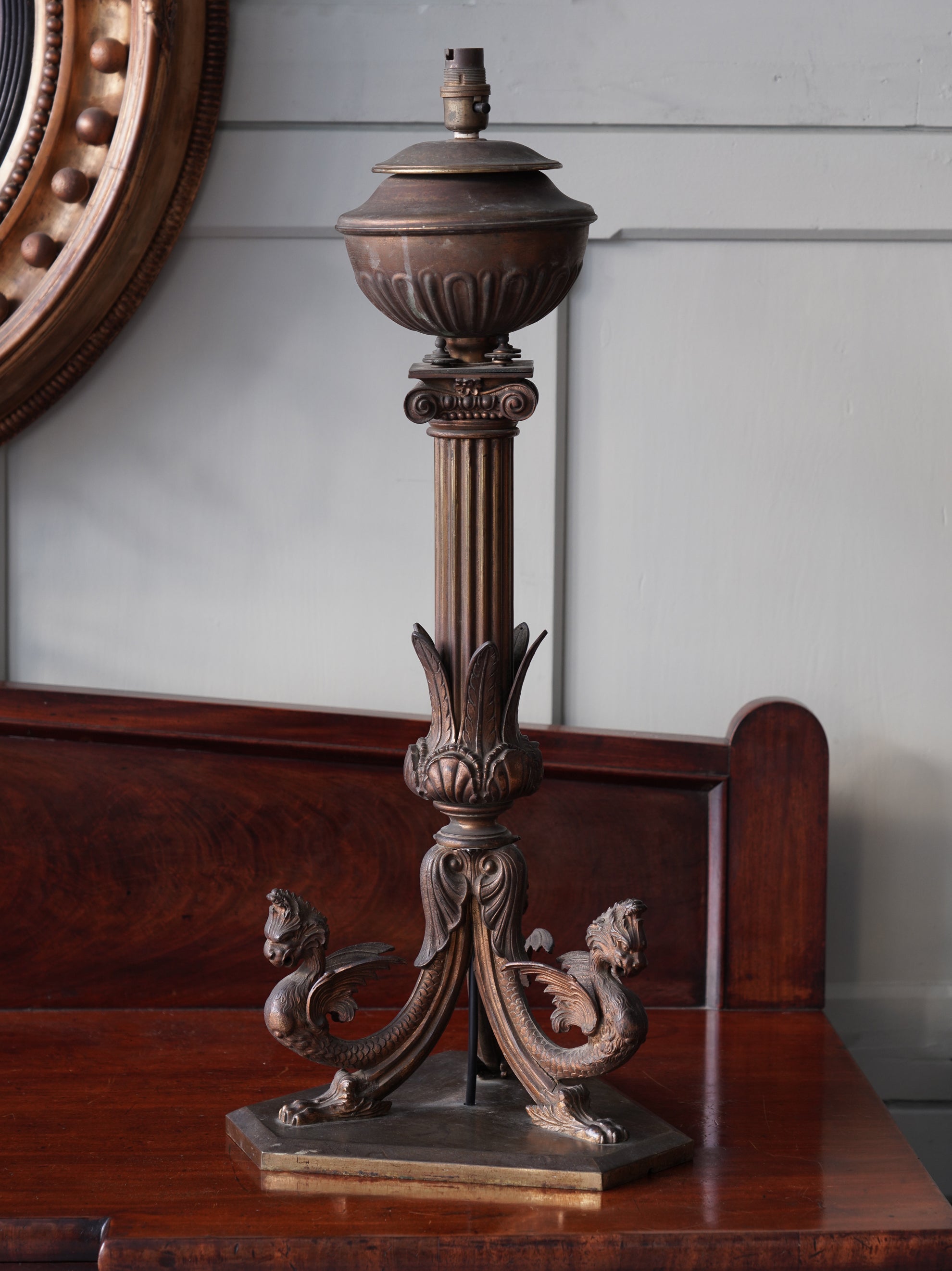 A 19th Century Pillar Lamp