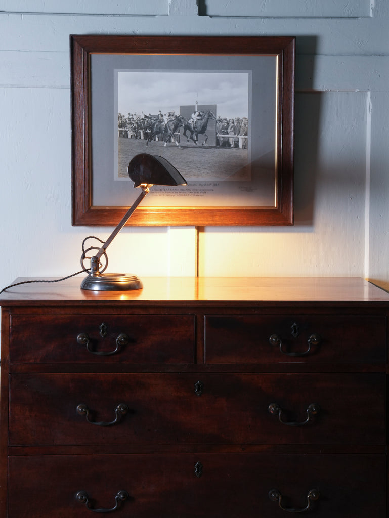 A 1930s Brass Bankers Desk Lamp