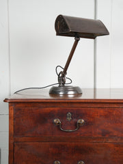 A 1930s Brass Bankers Desk Lamp