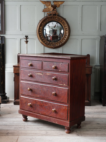 Faux Mahogany Chest of Drawers