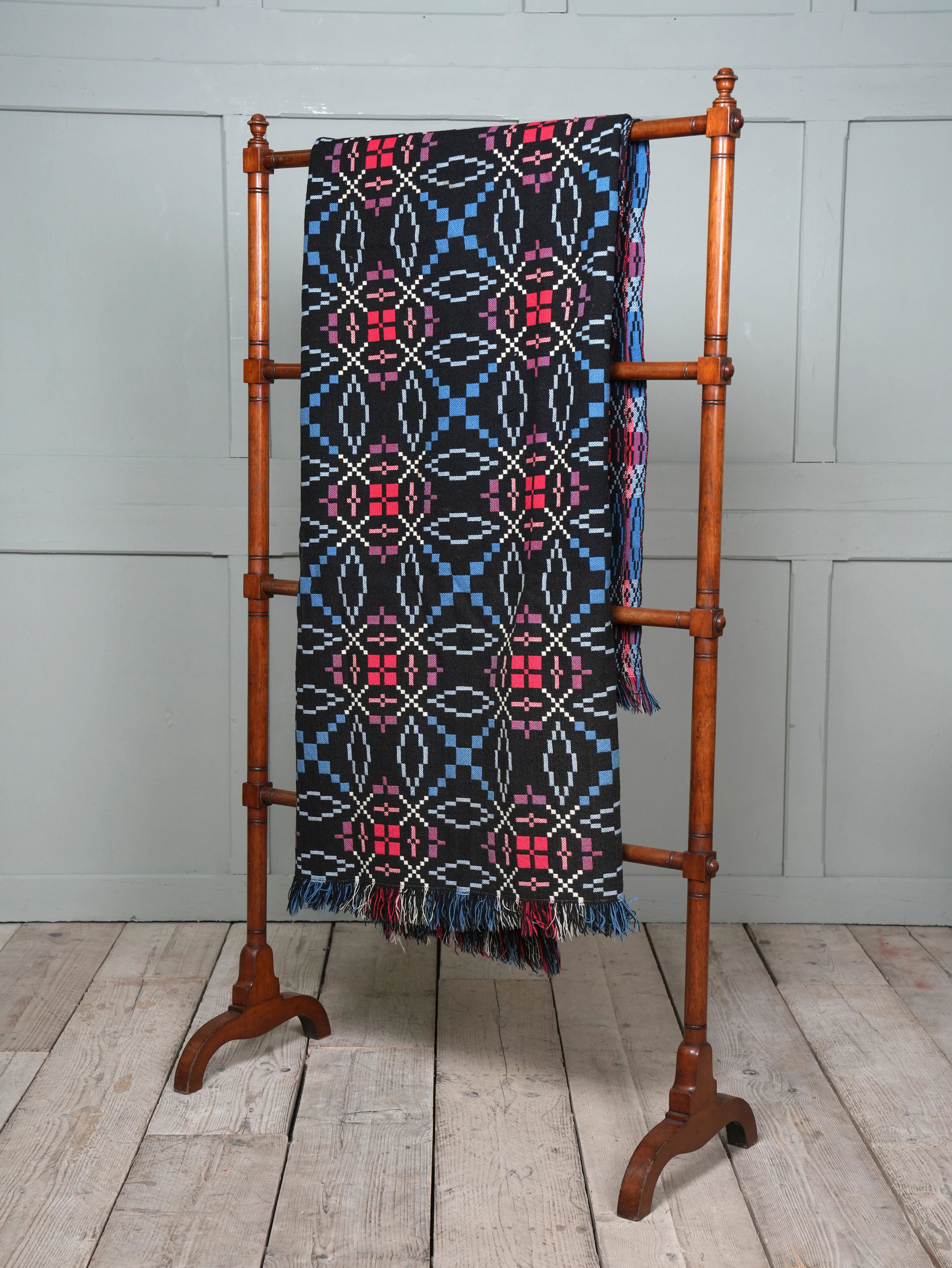 A Welsh “Liquorice Allsort” Tapestry Blanket