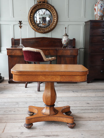 A Birds Eye Maple Card Table