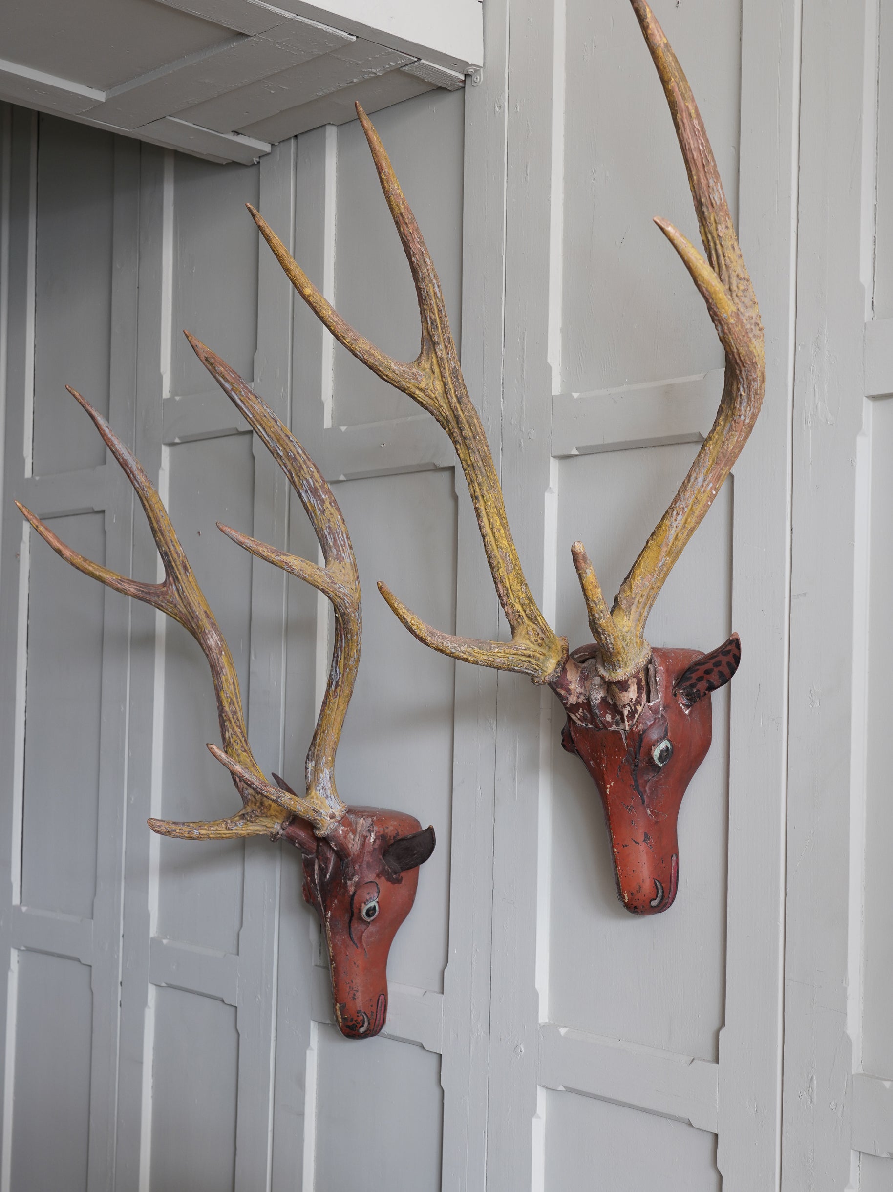 Continental Folk Art Stag Mounts