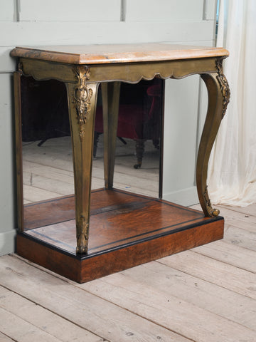 A George IV Bronze & Scagliola Console Table