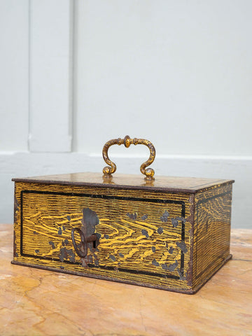 A 19th Century Faux Wood Grain Strong Box