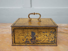 A 19th Century Faux Wood Grain Strong Box