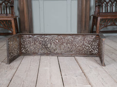 An Edwardian Pierced Steel Fireplace Fender