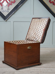 A 19th Century Buttoned Leather Box Ottoman