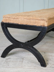 An Aesthetic Movement Upholstered Bench