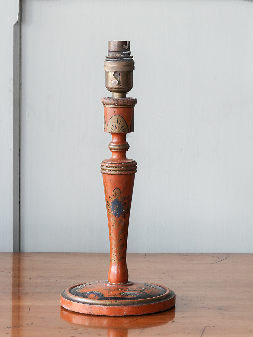 A Painted Chinoiserie Table Lamp