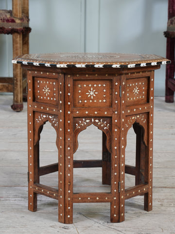 A Bone & Ebony Inlaid Hoshiarpur Table