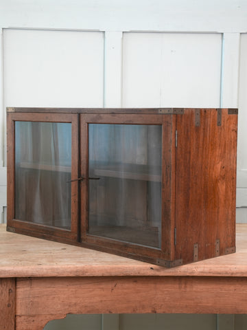 A 19th Century Glazed Campaign Cabinet