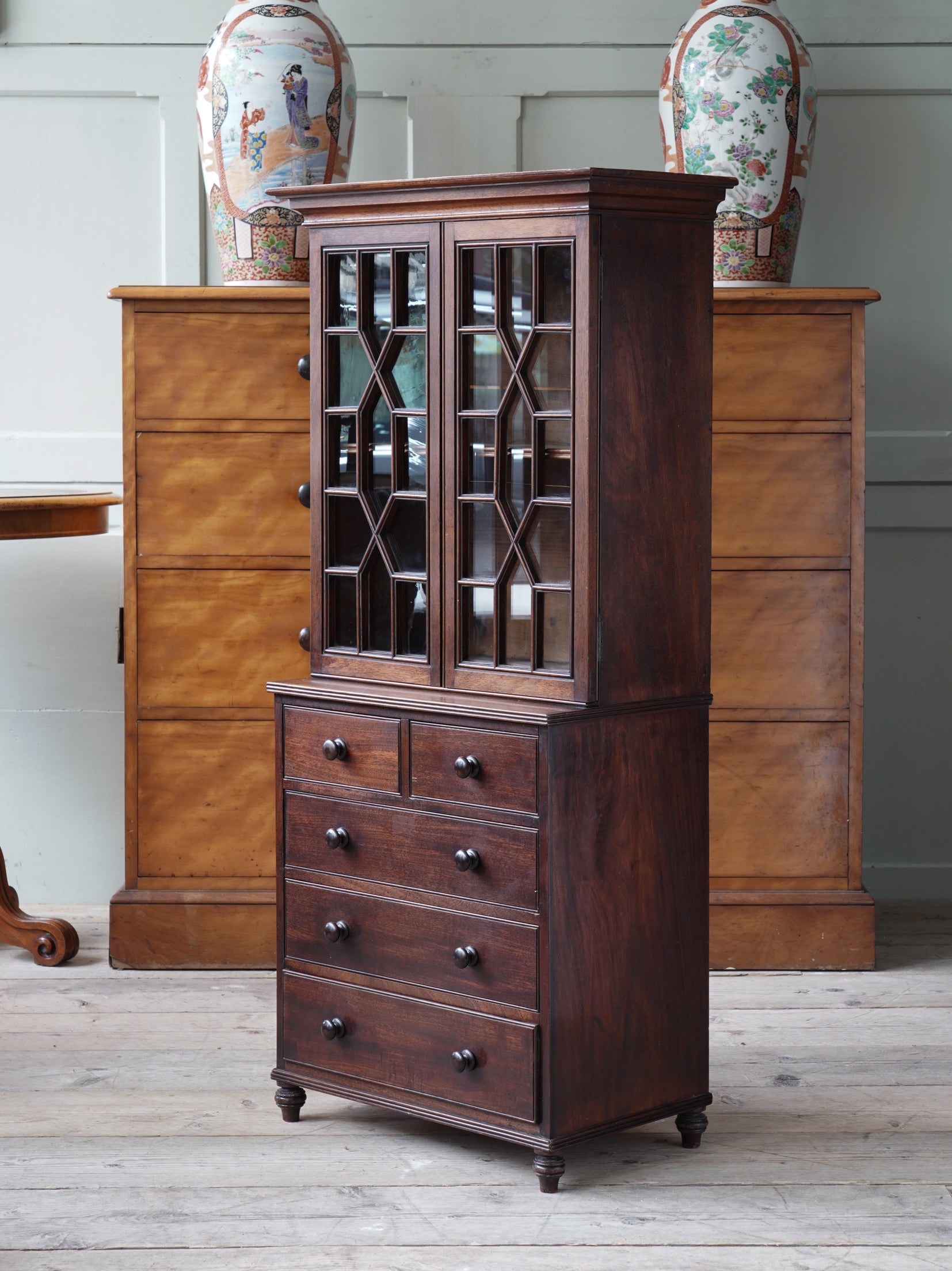 A Regency Mahogany Miniature Bookcase