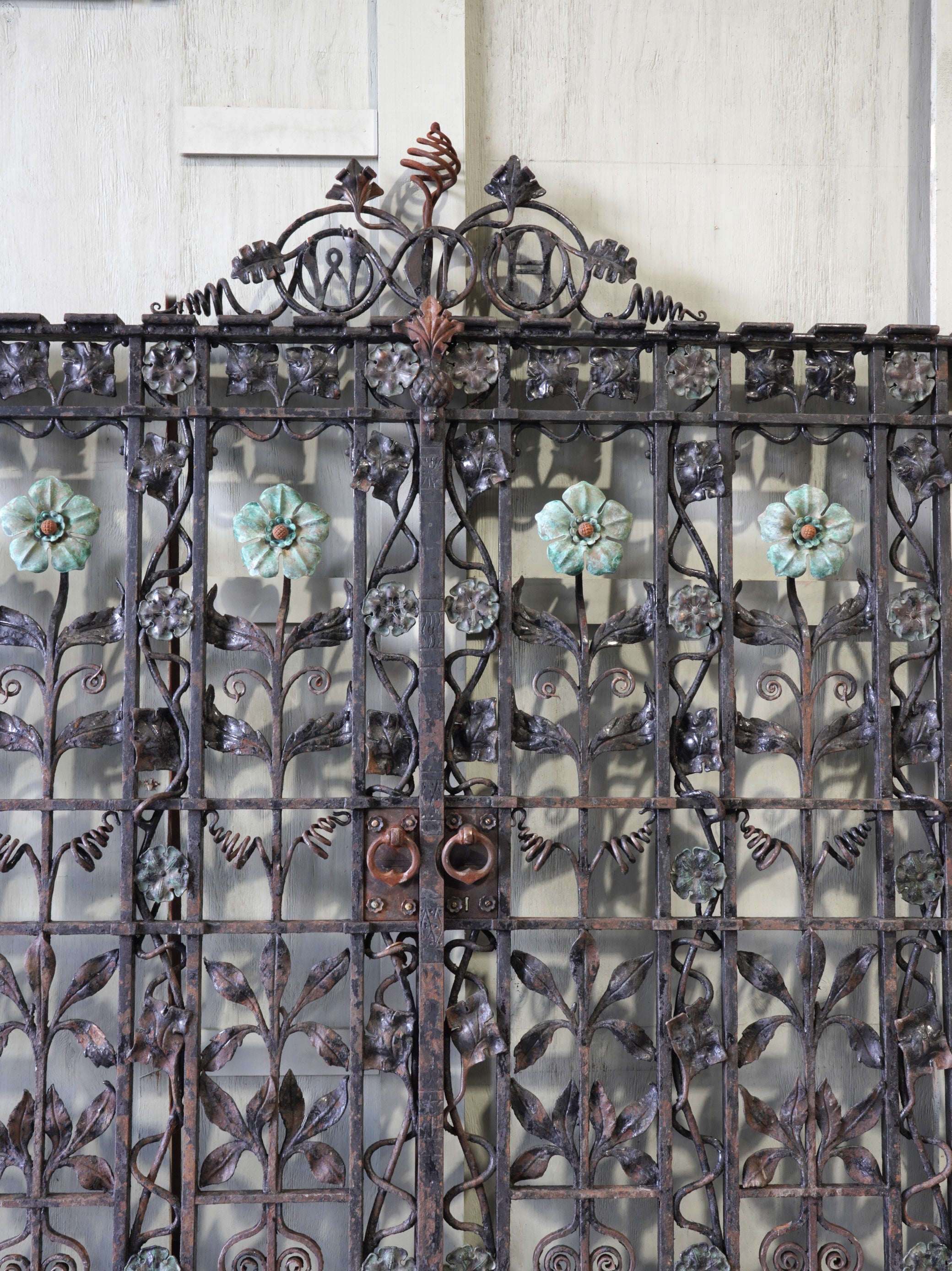 A Pair of 19th Centruy Wrought Iron Entranceway Gates