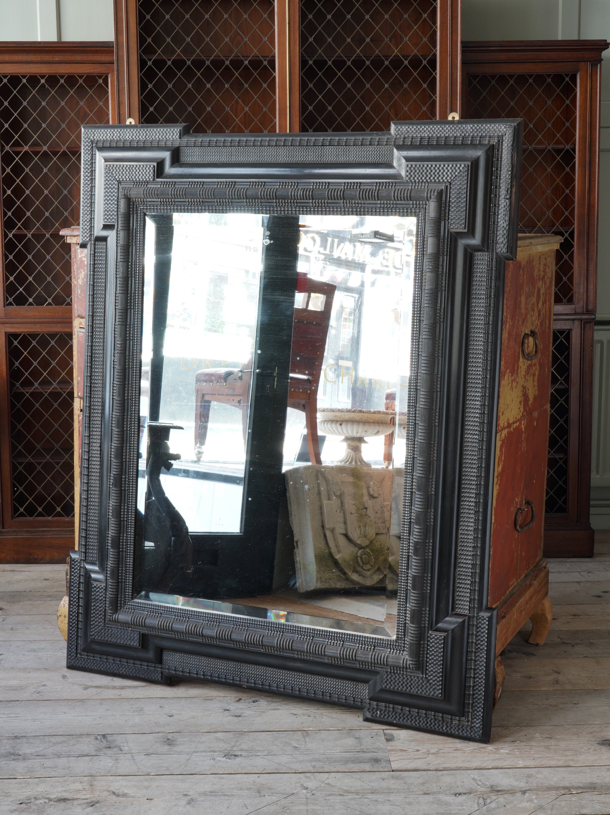 A Early 19th Century Dutch Ripple Mirror