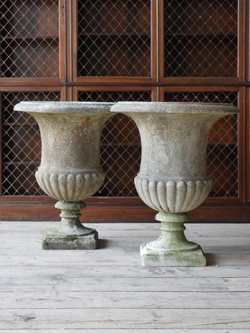 A Pair of 19th Century Marble Urns