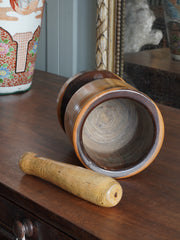 18th Century Circa Lignum Vitae Pestle & Mortar