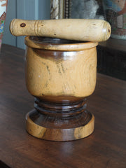 18th Century Circa Lignum Vitae Pestle & Mortar