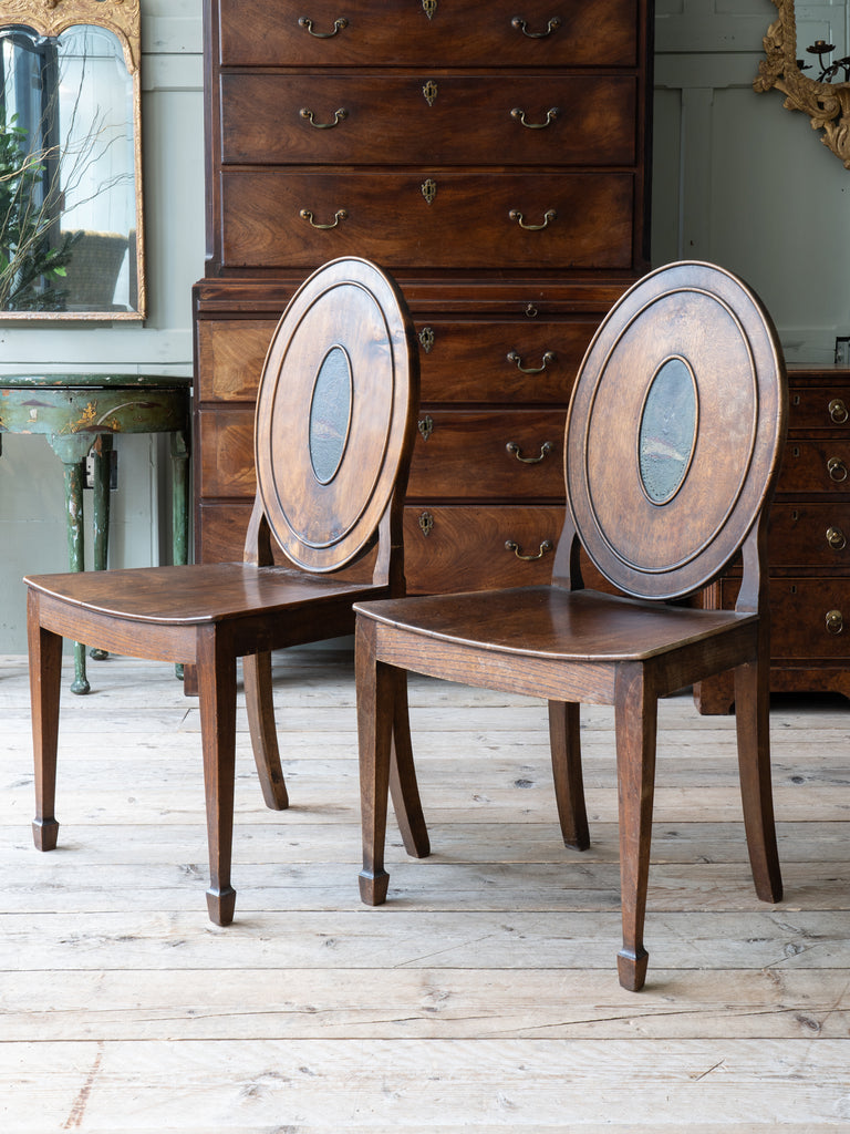 A Pair of George III Side Chairs in the manner of Mayhew & Ince