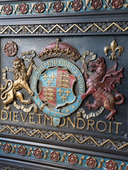 A large Plaster & Painted Timber Coat of Arms