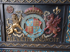 A large Plaster & Painted Timber Coat of Arms