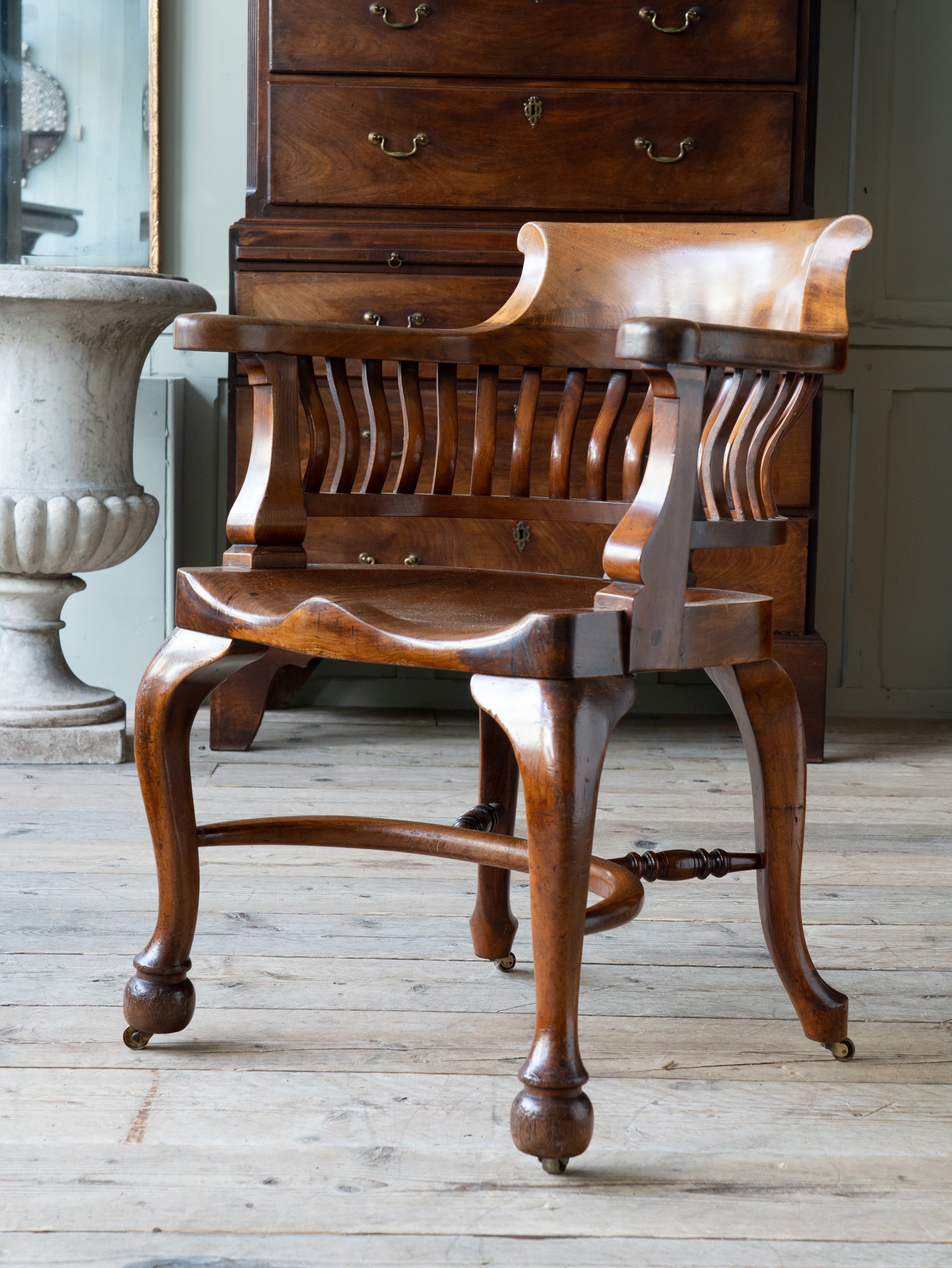 A 19th Mahogany Desk Chair