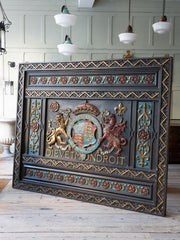 A large Plaster & Painted Timber Coat of Arms