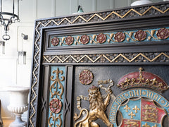 A large Plaster & Painted Timber Coat of Arms