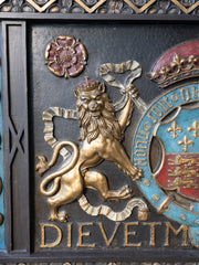 A large Plaster & Painted Timber Coat of Arms