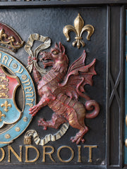 A large Plaster & Painted Timber Coat of Arms